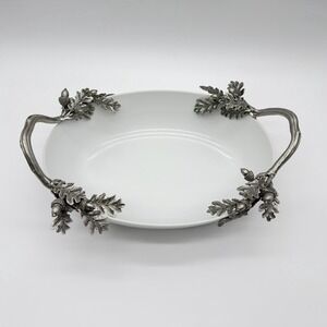 Vagabond House  Acorn and Oak Leaf Tray Serving Bowl